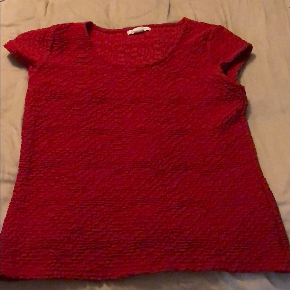 Large red blouse